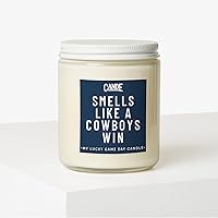Vista 2 de CE Craft - Vela con aroma a ganador de Cowboys - Temática de fútbol, regalo de Texas (lavanda vainilla)
