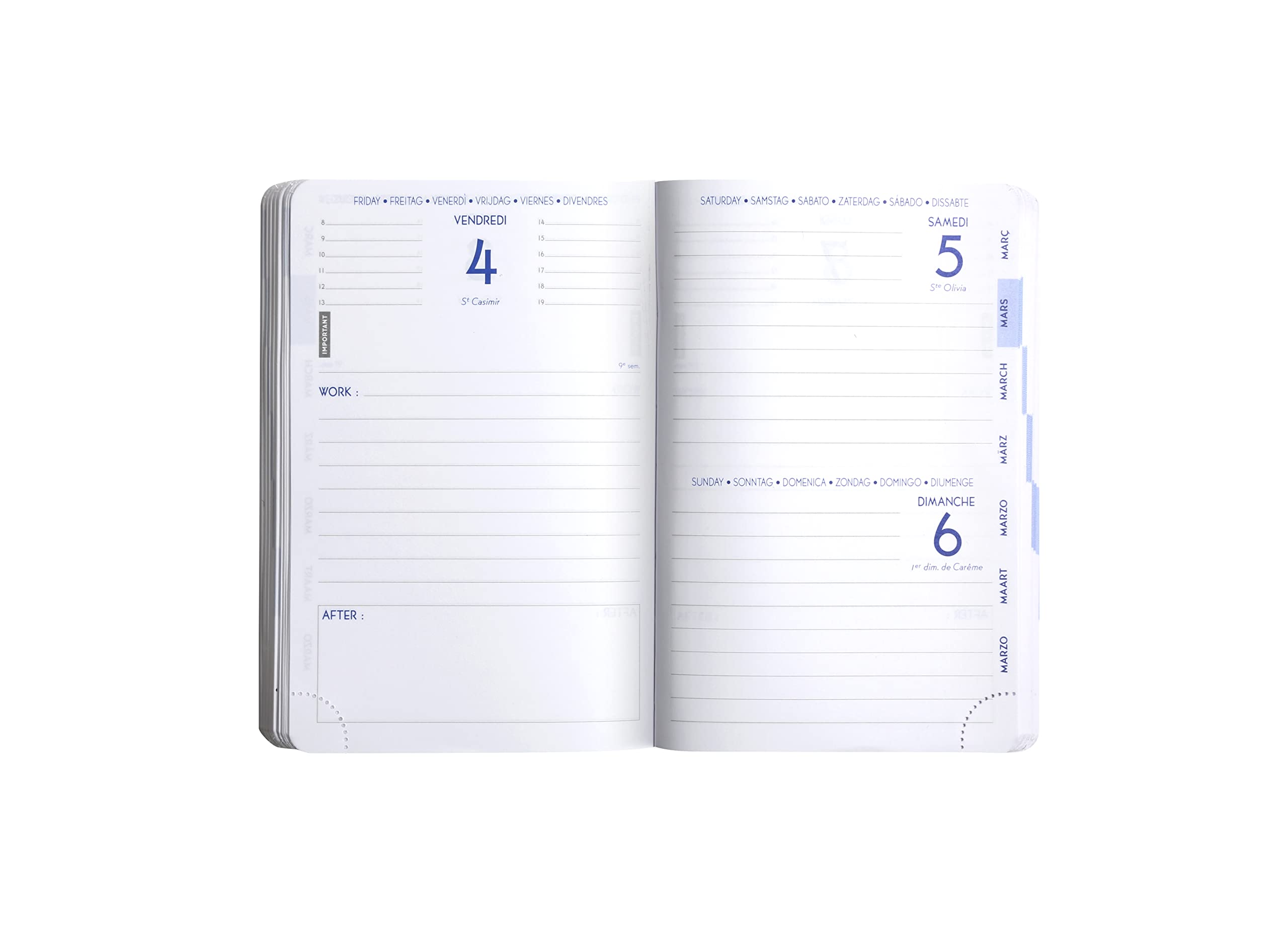 CLAIREFONTAINE Agenda Journalier Forum 10x15 Work & After noir