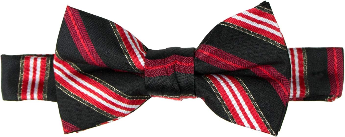 Spring Notion 4-Piece Boy's Woven Pre-tied Bow Ties Adjustable Set of 4