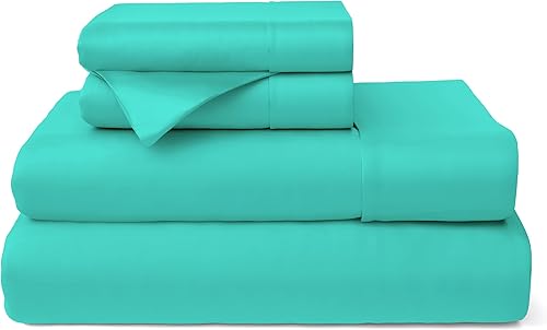 Cosy House Collection Juego de sábanas 100% rayón derivado de bambú - Juego de ropa de cama refrescante, transpirable y sedoso de 5 piezas con