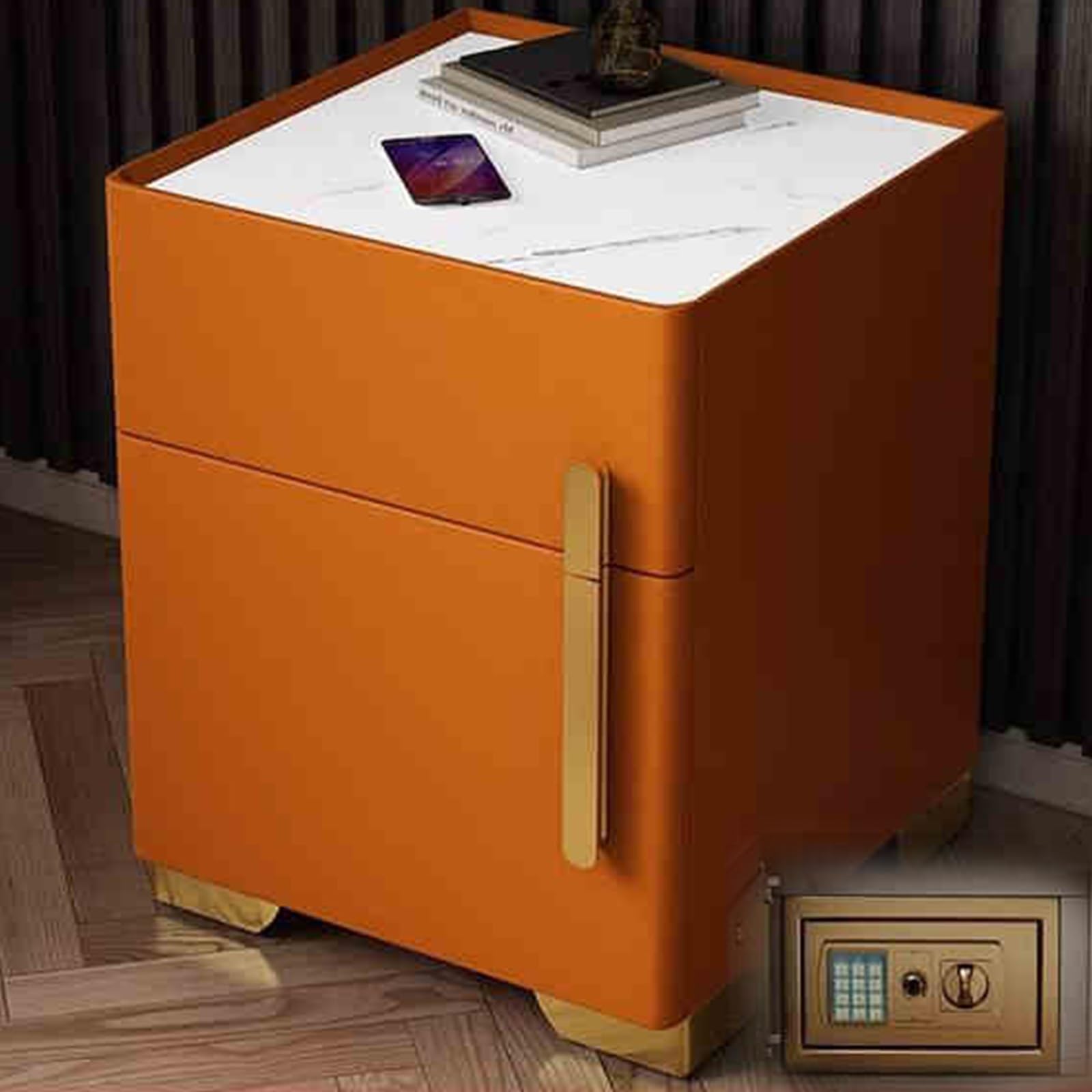 Amazon.co.jp: サイドテーブル ベッド用、引き出し付きベッド