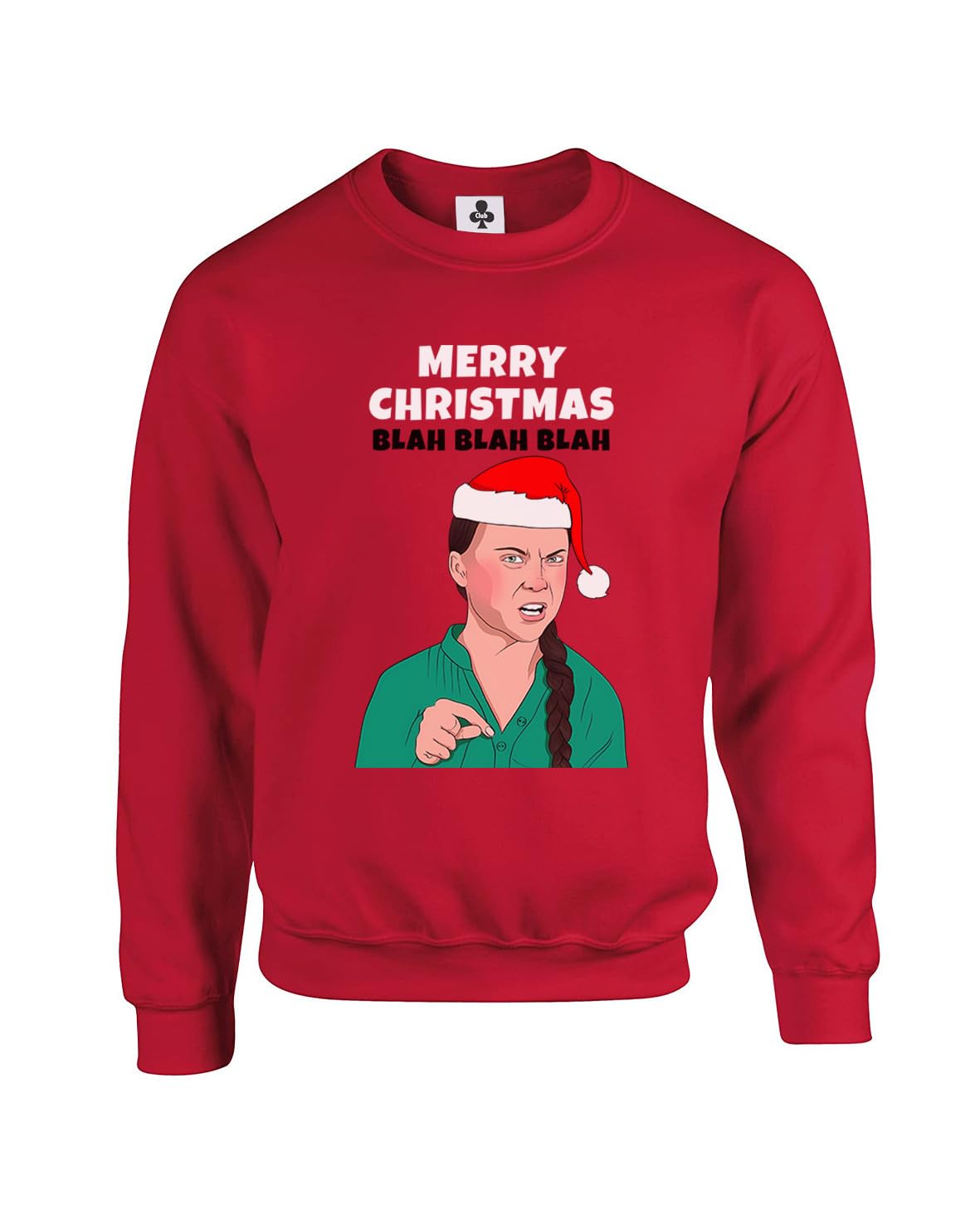 Taylor Brown Unisex Red Christmas Blah Meme Novelty Silly Weird Pop Culture Xmas Humour Funny Adults Sweatshirt Jumper