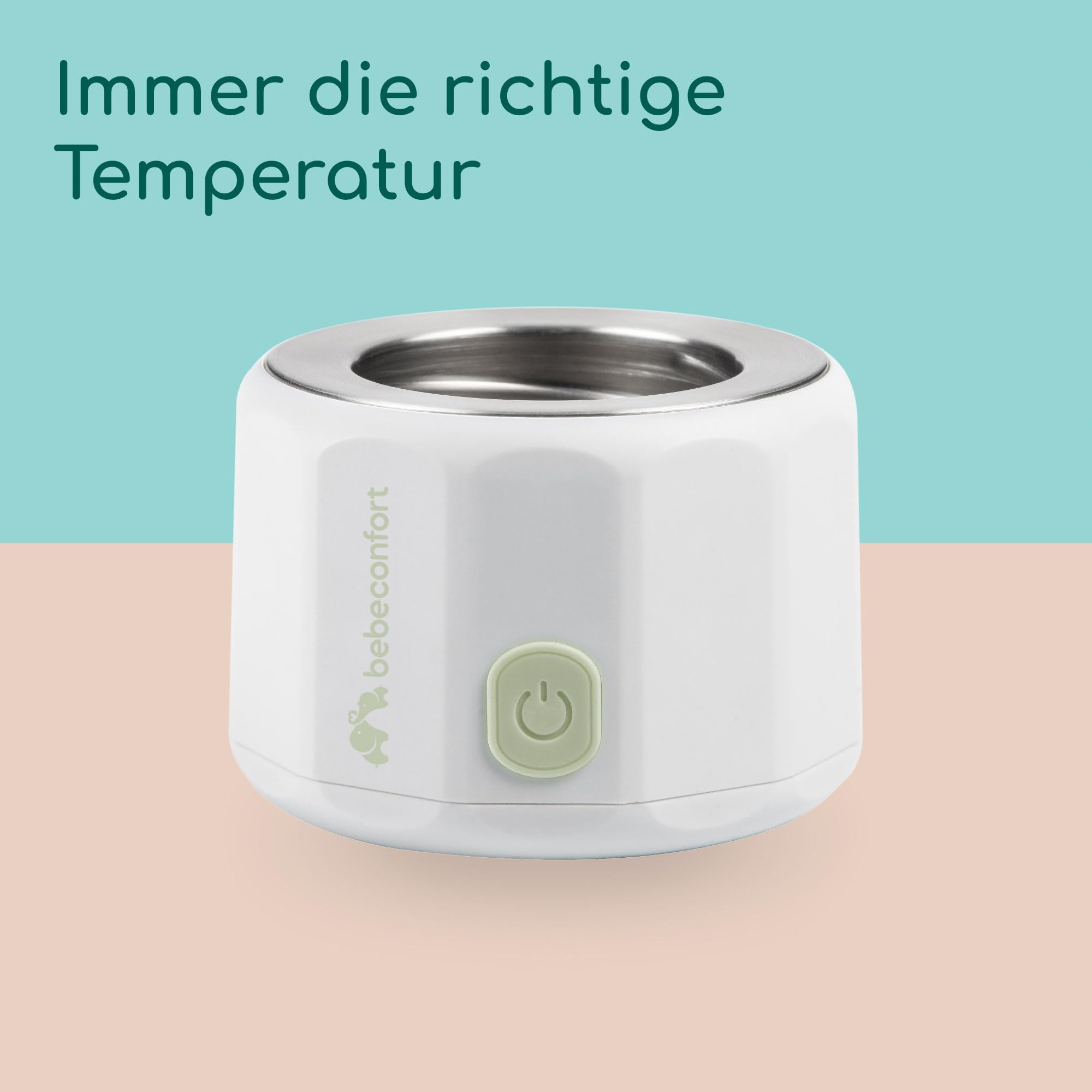 Bebeconfort Digitaler Kompaktflaschenwärmer, Flaschenwärmer baby für unterwegs, kompakt L6,5 x B6,5 x H8 cm, leicht im Gewicht (280 Gramm), digitale Anzeige, langlebiger Akku, Temperaturregelung