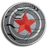 Captain America Shield Bucky Patch - 3 x 3 Inch Hook Fastener P785