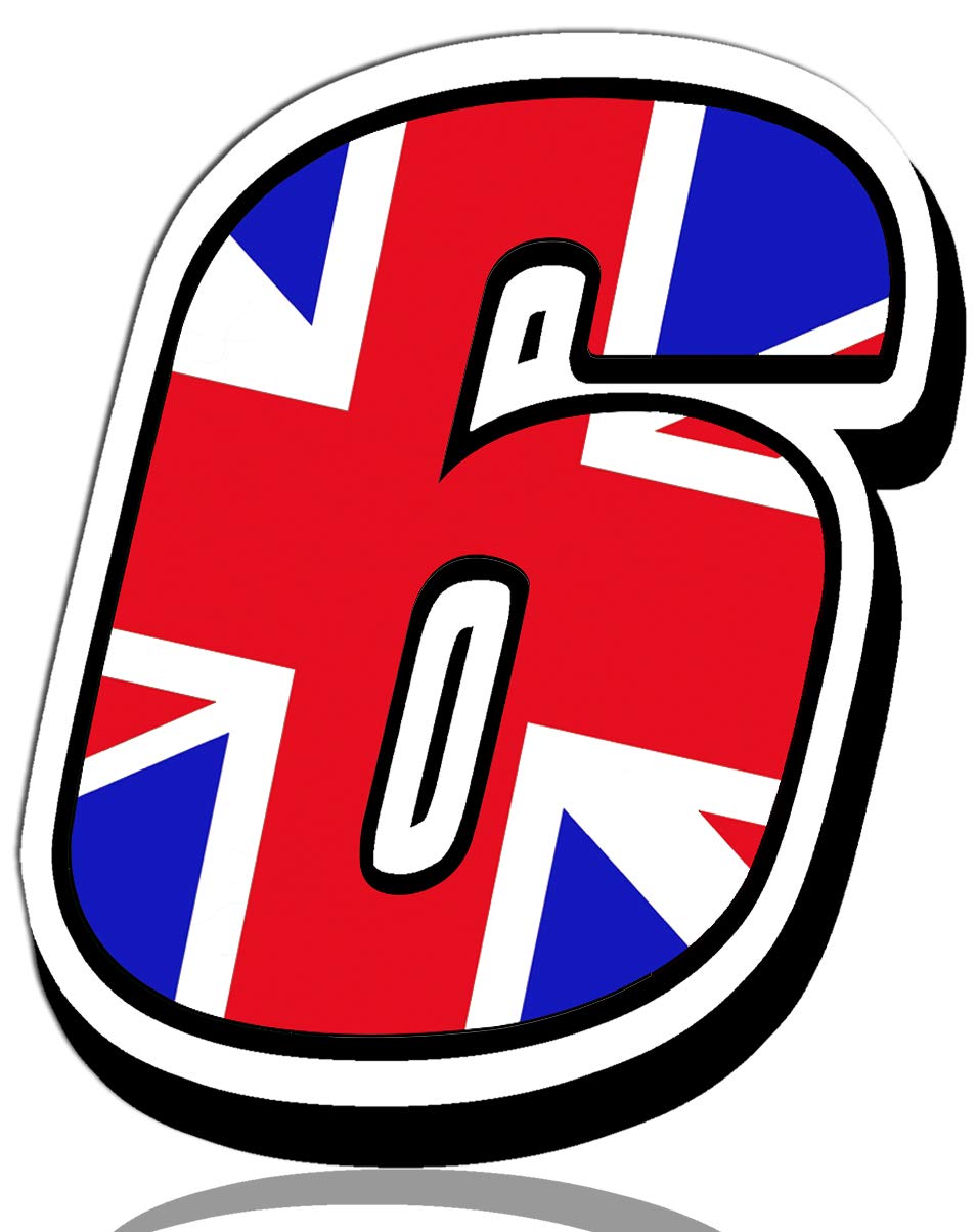 Biomar Labs ® 2 x 3D Silicone Stickers Resin National Flag of the United Kingdom