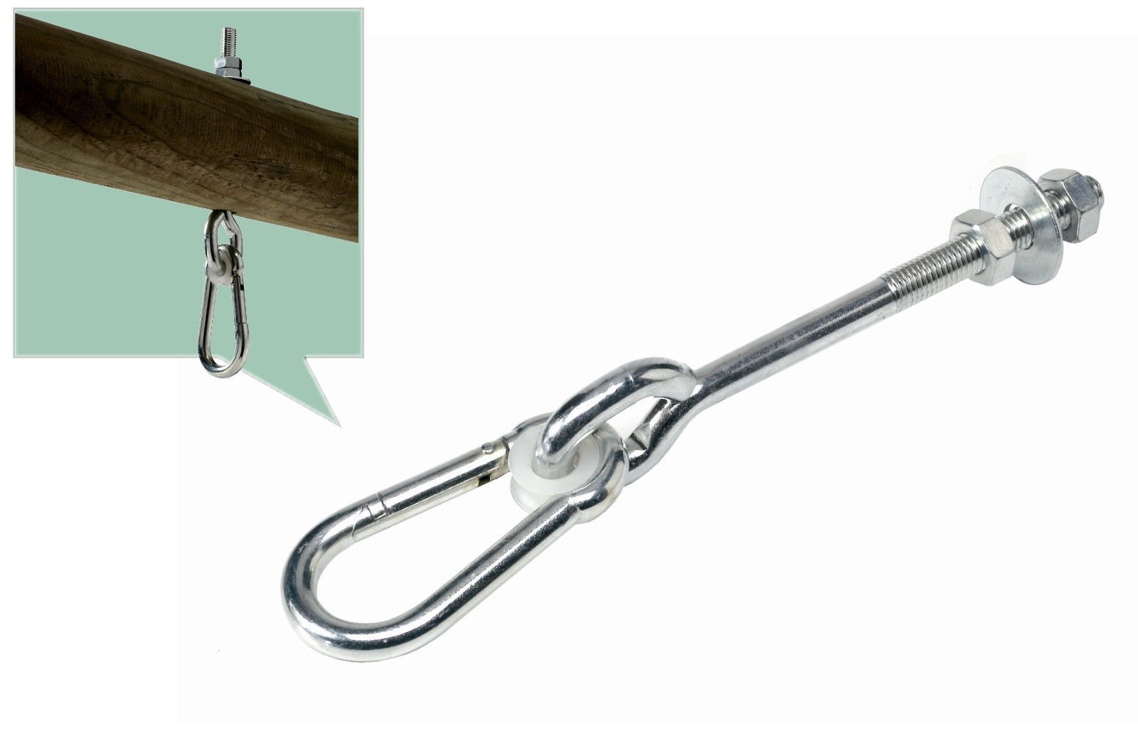Loggyland Altalena Rotonda Con Moschettone – Diametro 120 Mm – Gancio Zincato