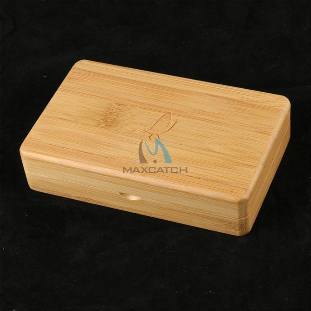 NIHE Fly fishing wooden box fly fly bait box storage box classical bamboo hair hook box
