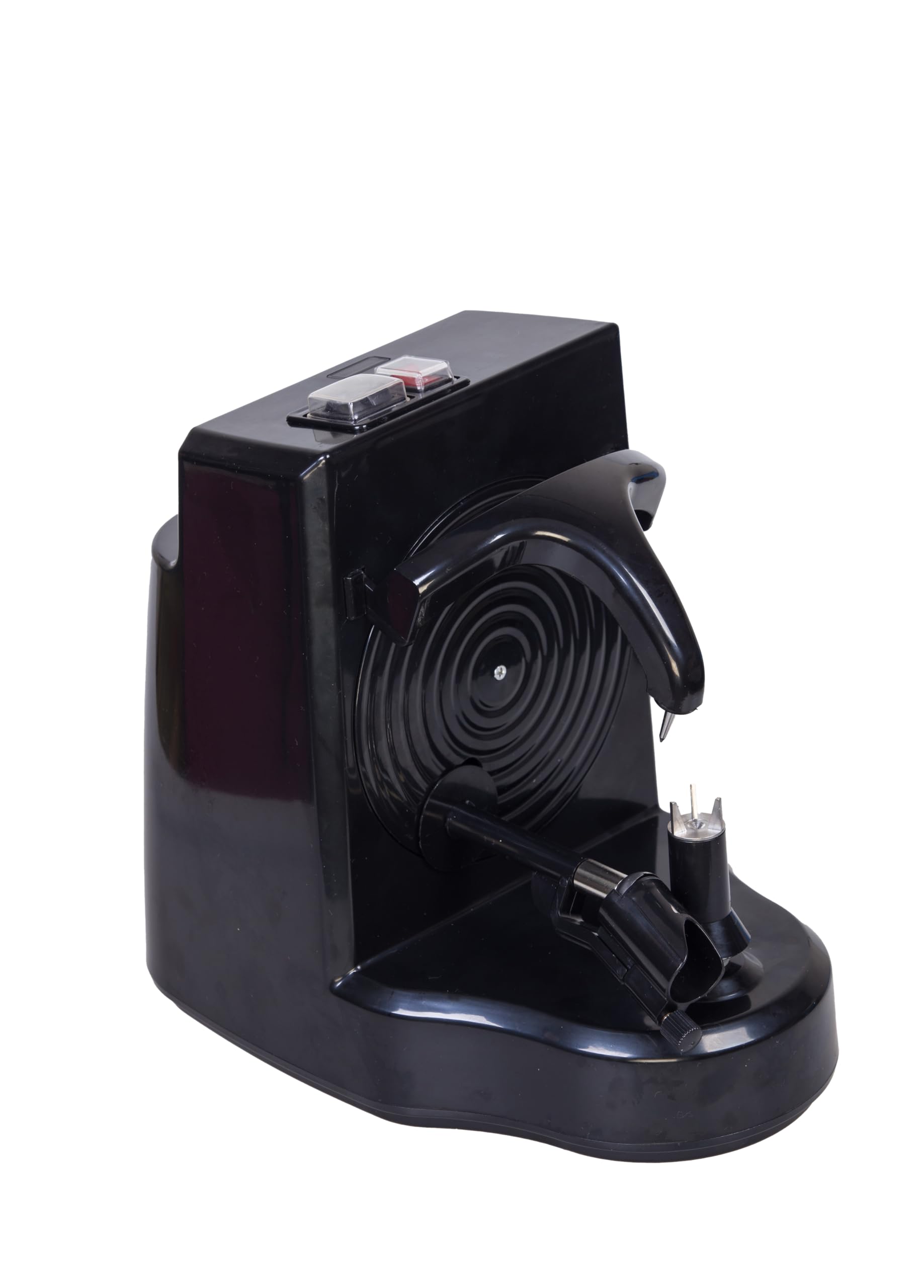 Pelador Eléctrico de Frutas y Verduras, Máquina Automática para Pelar Naranjas, Cítricos, Manzanas y Patatas, Cuchilla de Acero Inoxidable, Negro (Negro)