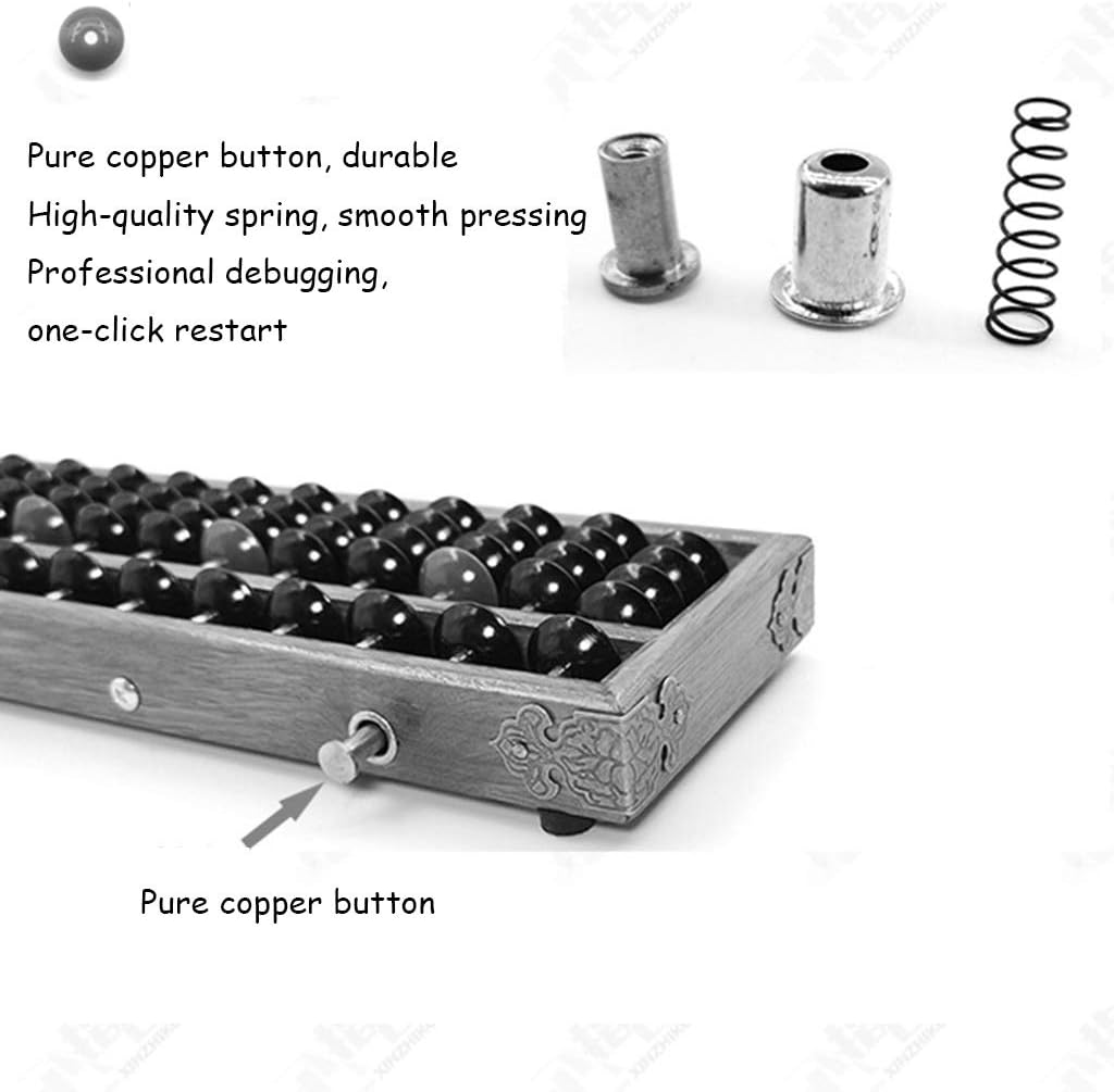 Counting Abacus Early Education Puzzle Abacus Pawnshop Multi-Function Abacus Bank Accounting Abacus (Color : White, Size : 35 * 8.8 * 2.2cm)