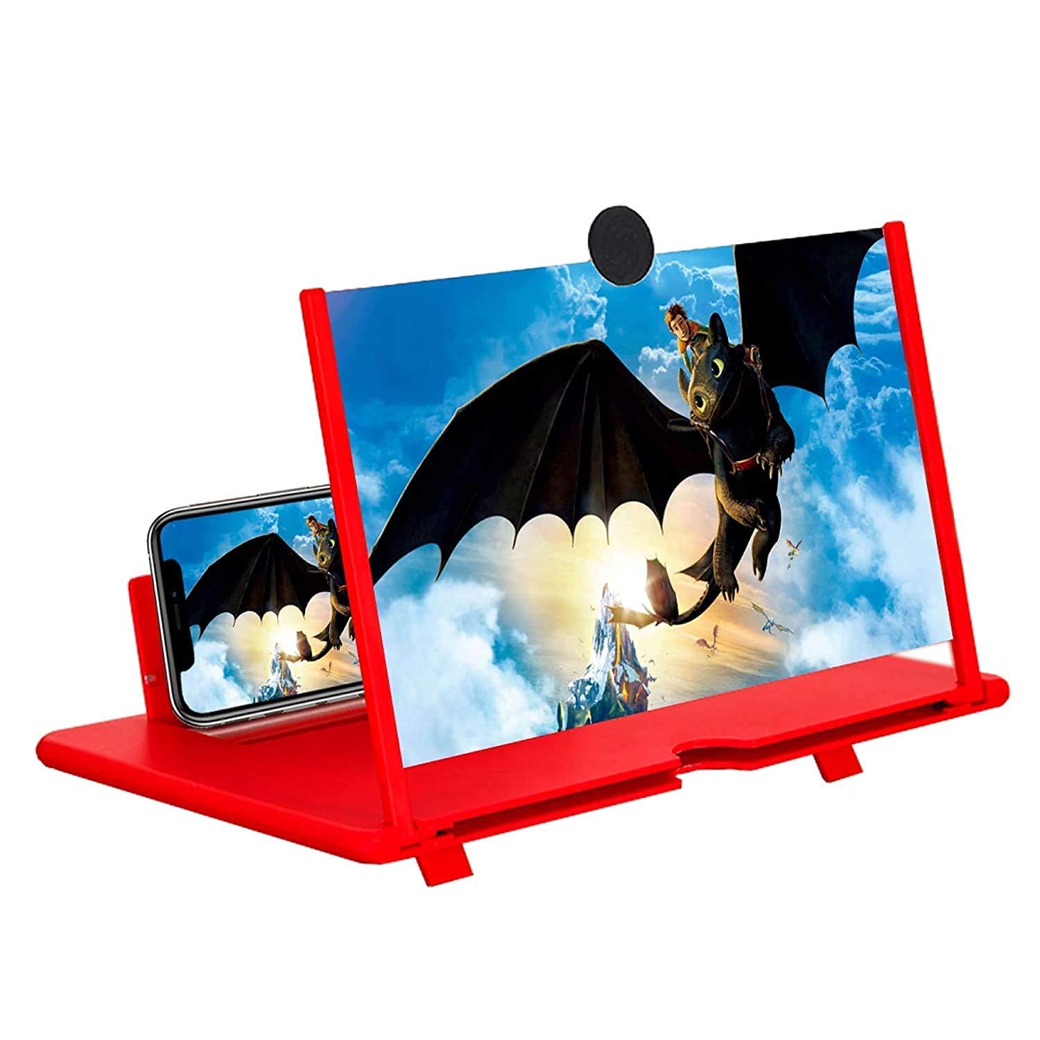 HIMSEAS 3D Screen Magnifier Amplifier, HD Amplifier Projector for Movies, Videos and Games. Foldable Phone Stand with Screen Amplifier for All Smartphones-image-20