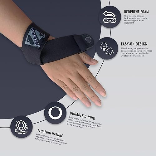 Miniatura 5 de Jettribe Jet Ski Lanyard Neopreno Loop Muñequera  Neopreno Flotante Kill Switch Key Cord Accesorio PWC Accesorios