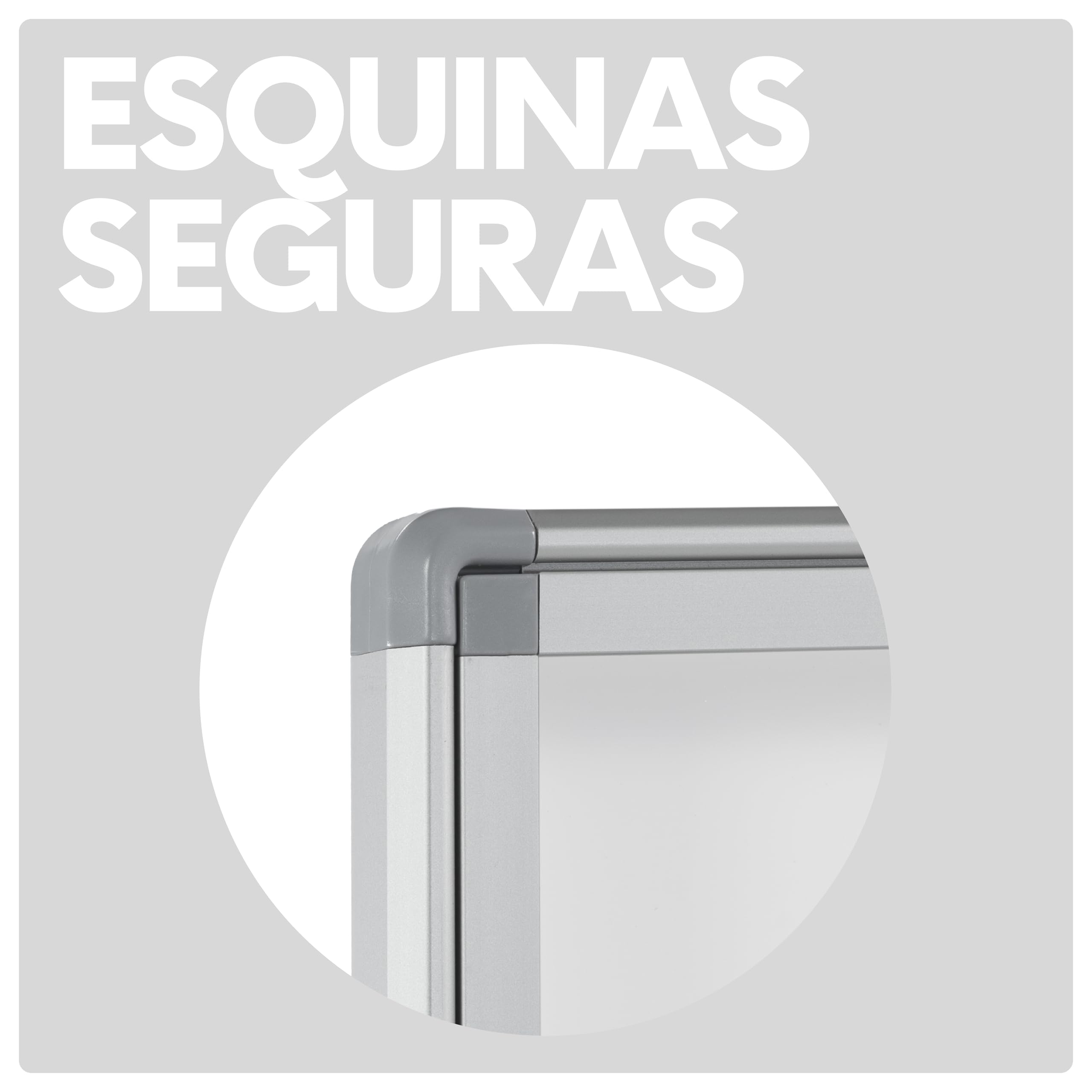 Tablon de Anuncios con Llave 50x70cm | Capacidad para 4 hojas A4 | Tablón Anuncios Exterior o Interior | Aluminio y Policarbonato Resistente | Fondo Metálico Apta para Imánes