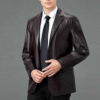 Amazon | [WOOYOO] ラム革ジャン メンズ ビジネスジャケット