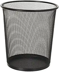 Lixeira de Metal 10L Aramado Telado e Resistente Ideal Para Escritório Cor Preto