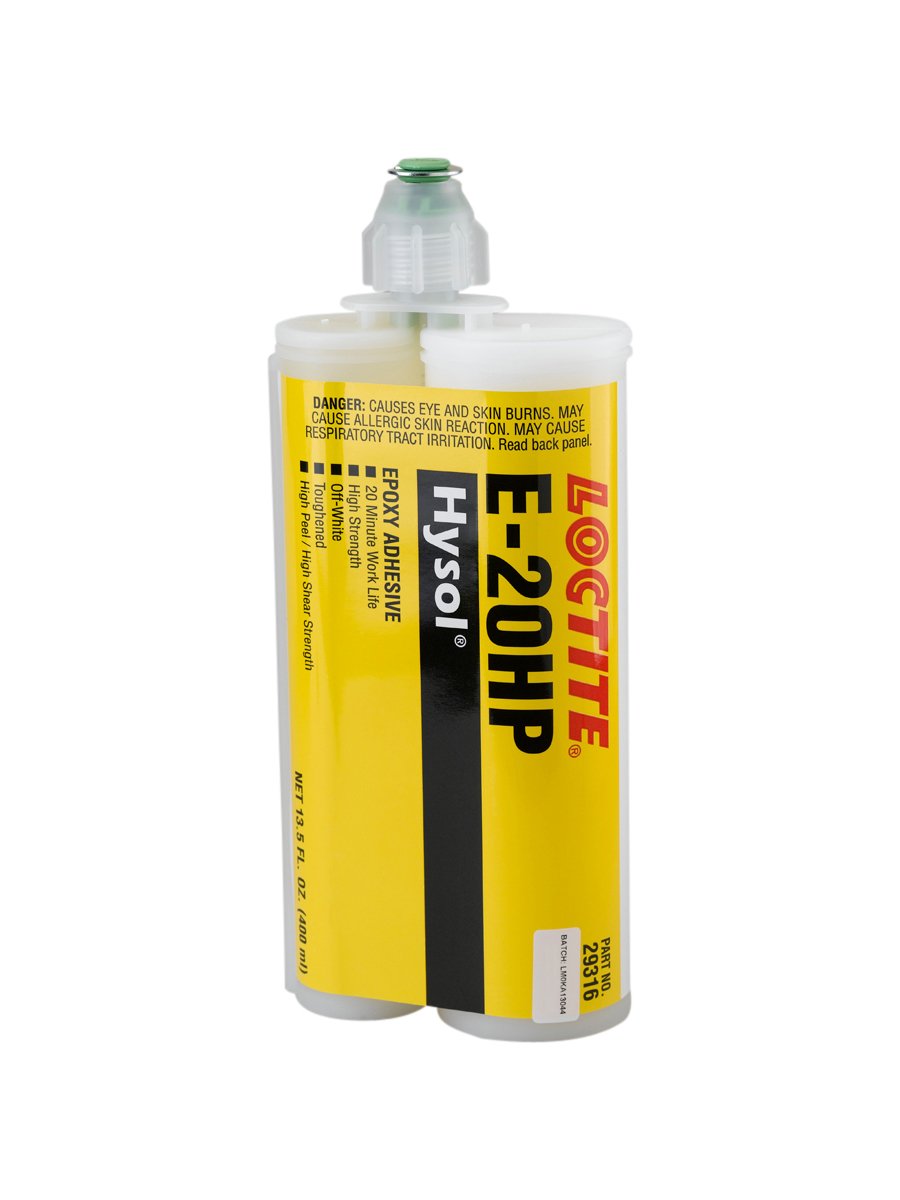 Loctite 237109 Off White E-20HP Hysol Epoxy Structural Adhesive, Fast Setting, 400 mL, 13.52 fl. oz., Dual Sided Cartridge
