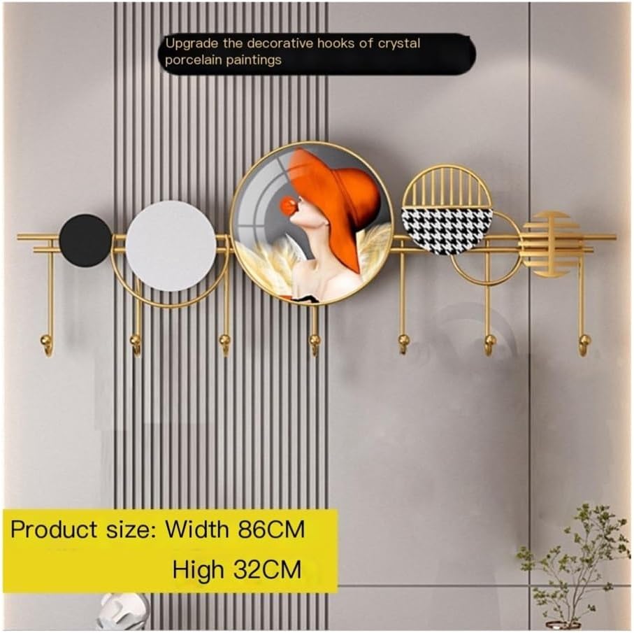 Hat Rack for Wall Iron Entry Hooks, Decorative Coat Rack Hooks for Wall - Heavy Duty