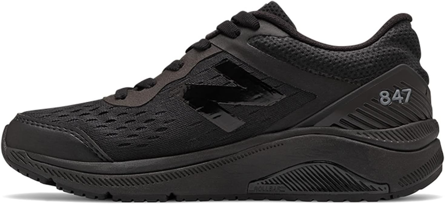 New Balance Women's 847 V4 Walking Shoe, Black/Black/Black, 5 W US - Image 4