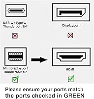 Vista 1 de Kyper USKyper-4777 - Adaptador 4K Mini DisplayPort a HDMI, 4K @30Hz Mini DP/Thunderbolt 2 a HDMI, chapado en oro, compatible con MacBook Air/Pro