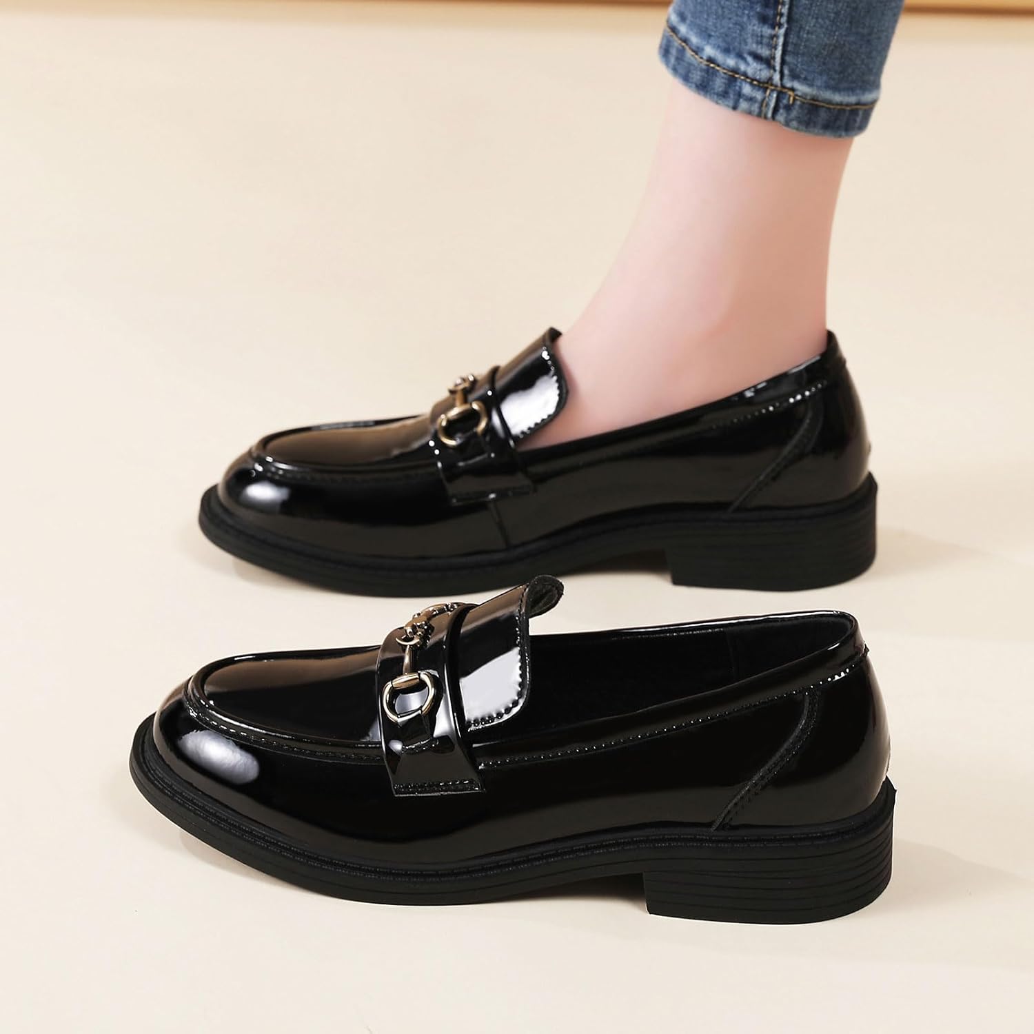 Penny Loafers for Women Comfortable Black Business Professional Shoes Womens Penny Loafers & Slip-Ons Ladies Flats - Image 8