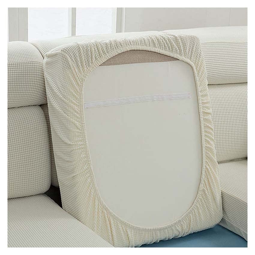 Jacquard Wear-Resistant Universal Sofa Cover, L Shape Sectional Couch Cushion Covers,Thickened Stretch Slipcovers Replacement, Left/Right Chaise Lounge Sofa Slipcover ( Color : #4 , Size : 4 seats (23