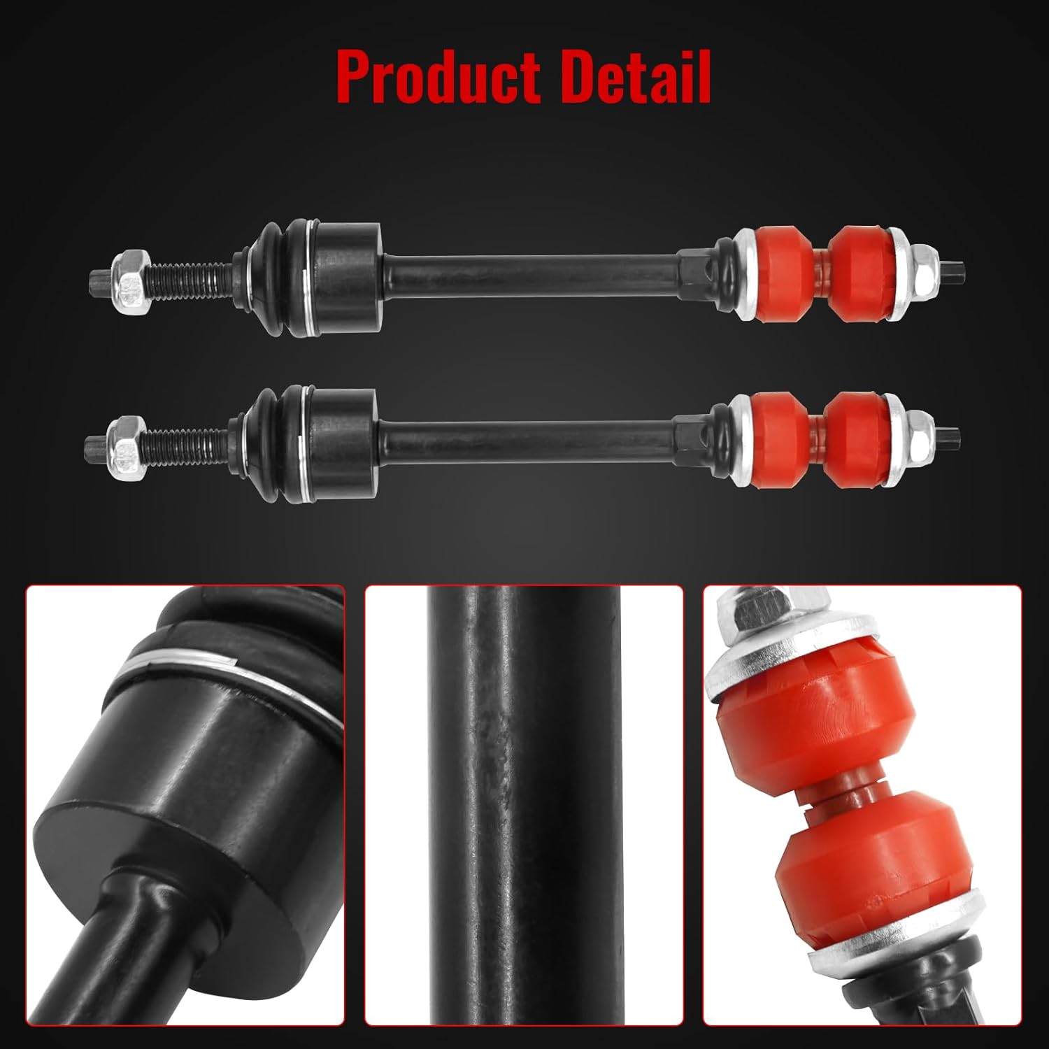 55398938AC Front Suspension Stabilizer Bar Set Sway Bar End Links Kit with Bushing Fits for Dodge Ram 1500 2009-2018, for Ram 1500 Classic 2019-2022, Replace K80894 55398938AB
