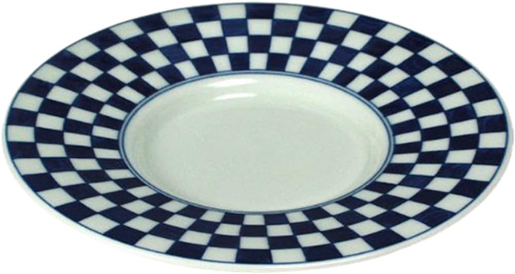 Stylish Plate: Checkered Saucer/Arita Ware Japanese Plate Porcelain/Size (cm) Φ14.7 x 2/No: 721246