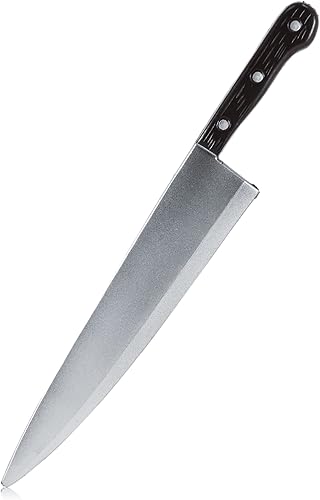 Skeleteen Cuchillo de cocina para disfraz, de aspecto realista, de 12 pulgadas, juego de utensilios de cocina, accesorios para accesorios y escenas,