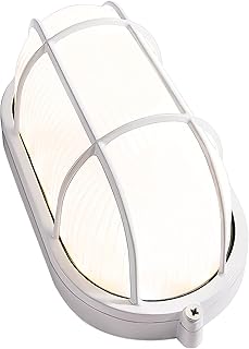 Sponsored Ad - Waterproof Grid Oval Bulkhead Ceiling LED Light,3-Color LED Light Source,Outdoor Wall Light,8.3 Inches,Suit...