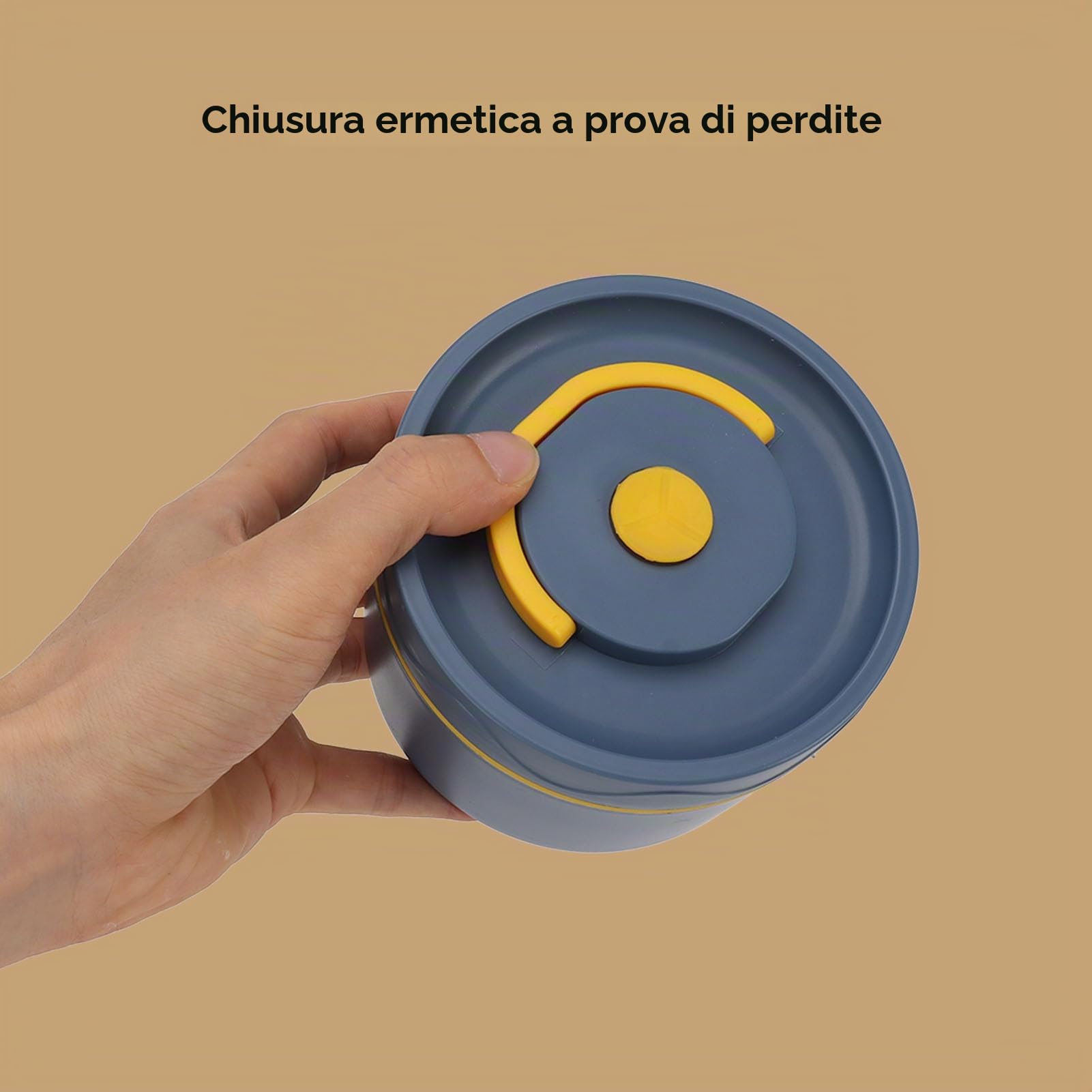 Lunch Box a Prova di Perdite in Acciaio Inossidabile, Barattolo per Alimenti Caldiper Alimenti Caldi per Zuppe a Bocca Larga in Acciaio Inossidabile per Adulti, (4 Cassetta di