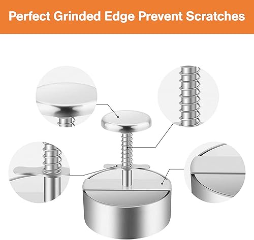 Miniatura 2 de Prensa de hamburguesas, máquina de hamburguesas de acero inoxidable, máquina de hamburguesas ajustable, moldes antiadherentes para hacer