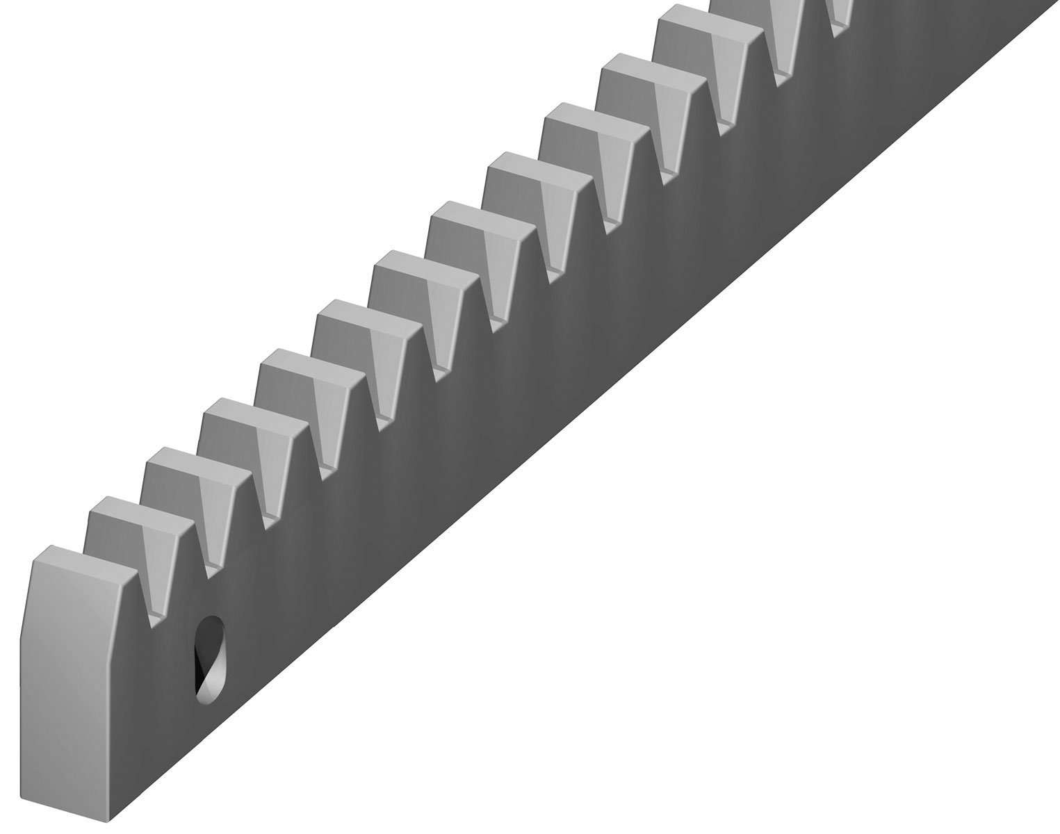 Crémaillère 30x12 nue - 1m - percée - 3 trous