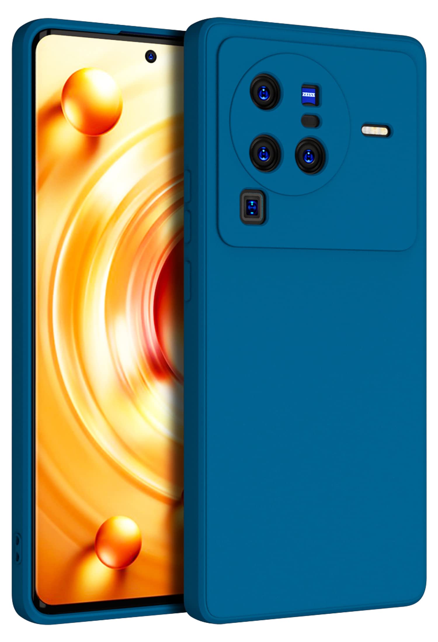 Kapa Matte Lens Protective Shockproof Flexible Back Cover for Vivo X80 Pro, Slim Silicone with Soft Lining Shockproof Flexible Full Body Bumper Case (Blue) (B0B2RKH4M9) Amazon Price History, Amazon Price Tracker