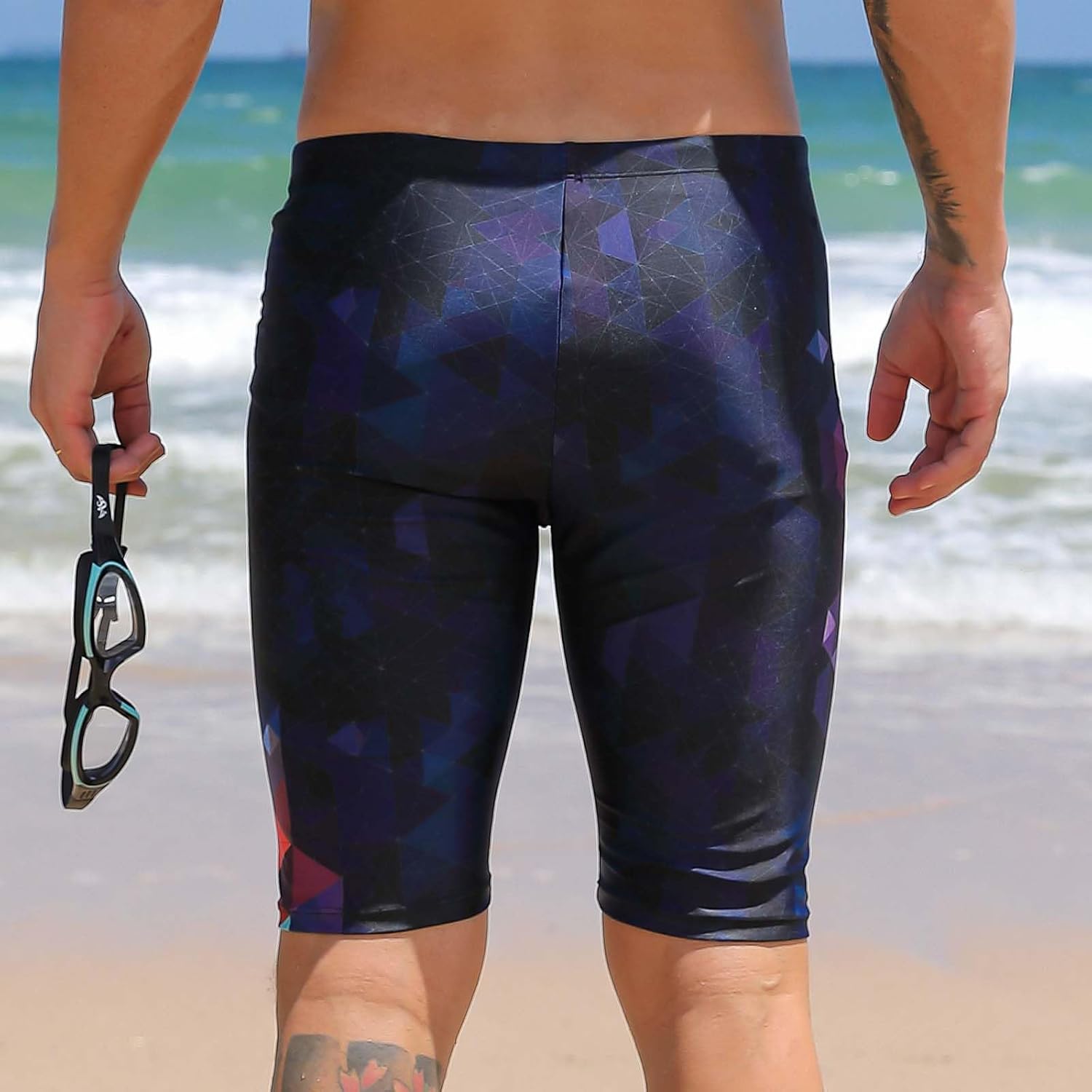 Angel season Swim Jammers for Men Athletic Compression Training Swimsuit Quick Dry Durable Chlorine Resistant Swim Shorts - Image 3