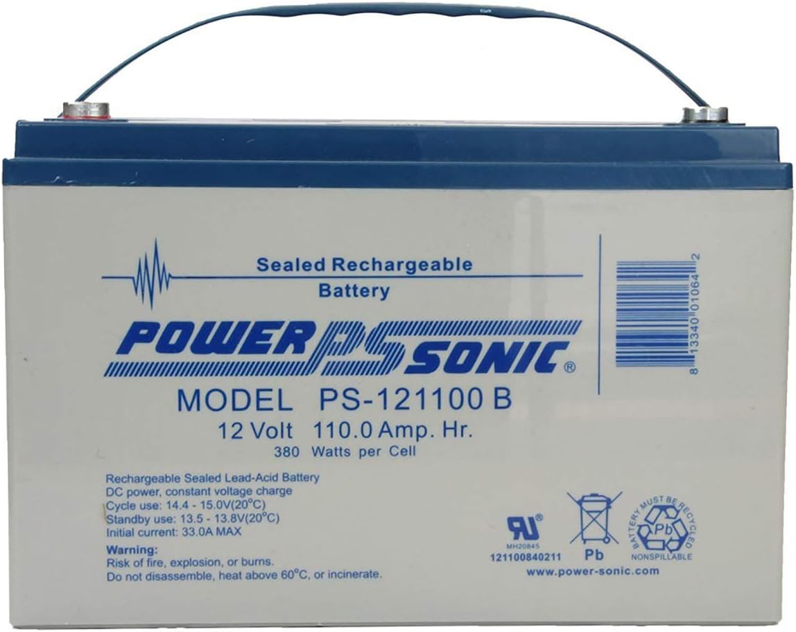 Power Sonic 12V 110Ah Internal Thread Battery Replacement for Weida WB121100