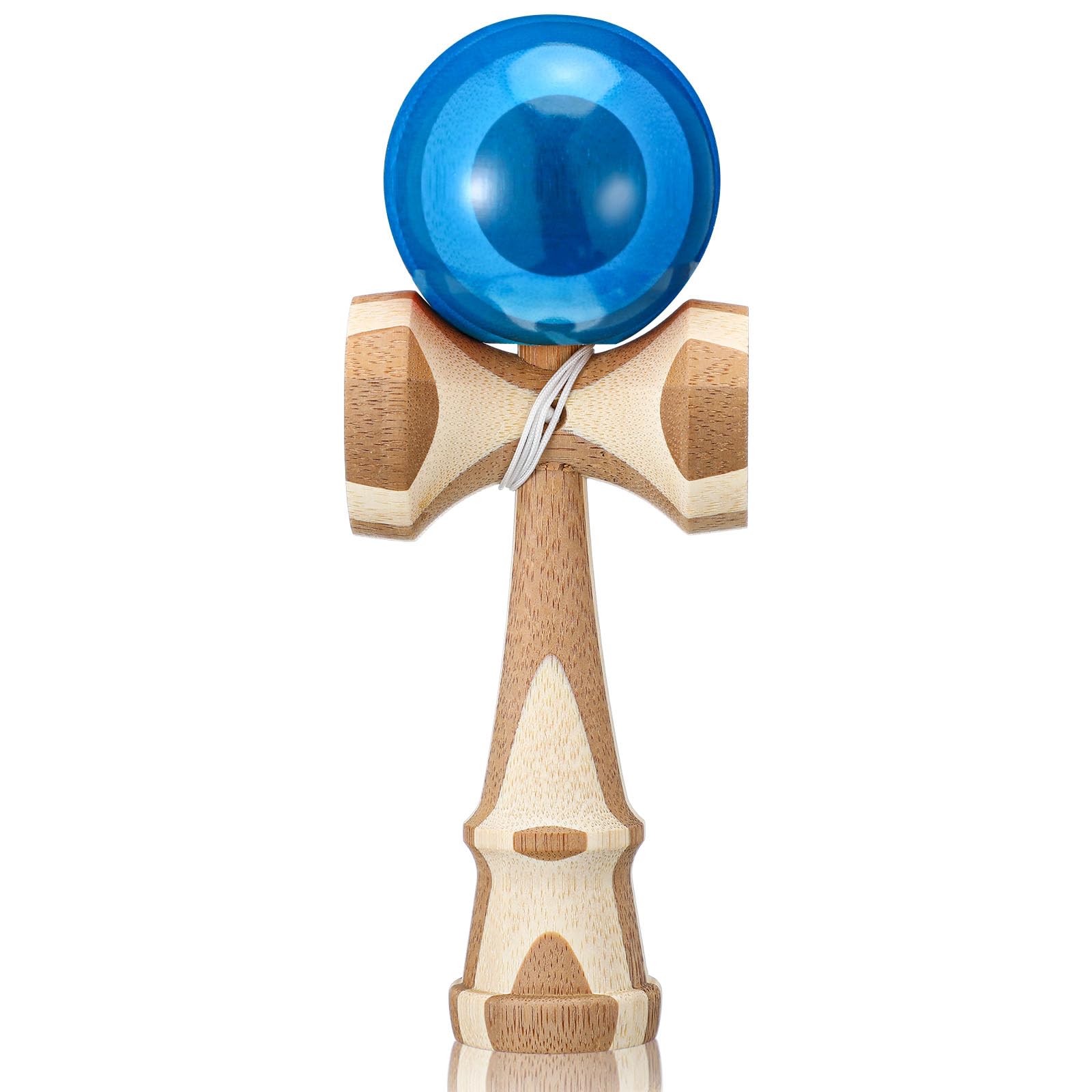 Photo 1 of ***BROKEN, SOLD FOR PARTS*** Shappy Wooden Kendama Include Extra String Mini Kendama Pocket Size for Beginners & Pros Made of Wooden Funny Event Party Favor Gift Present Supplies(Blue)