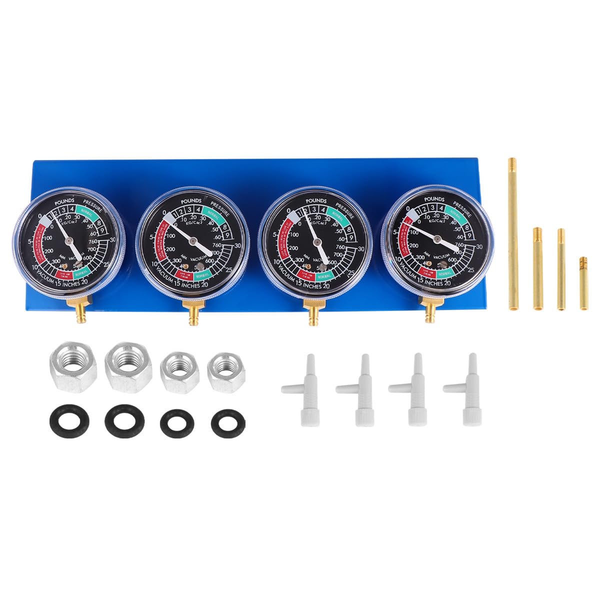 Equilibrador Carburadores Cilindros para Kit Vacuómetro de Vacío con Mangueras Sincronizador y Calibrador para Balancear Fácil de Usar