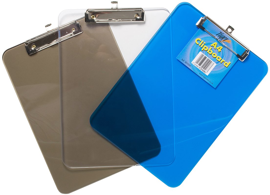 Shop Inc Blue Pack Of 6 A4 Translucent Clipboards