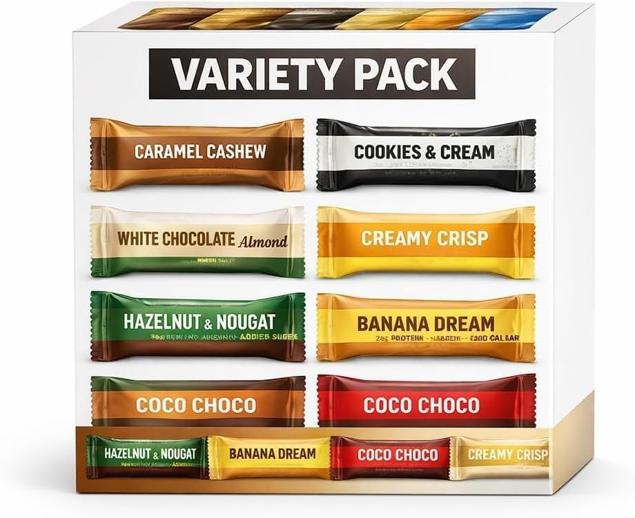 Barebell Protein Bar Variety Pack High Protein Snack Bars Low Sugar Healthy Protein Snacks Assorted Flavours Variety Mix Ready to Eat Protein Bars for Gym Office Workout & Everyday Energy