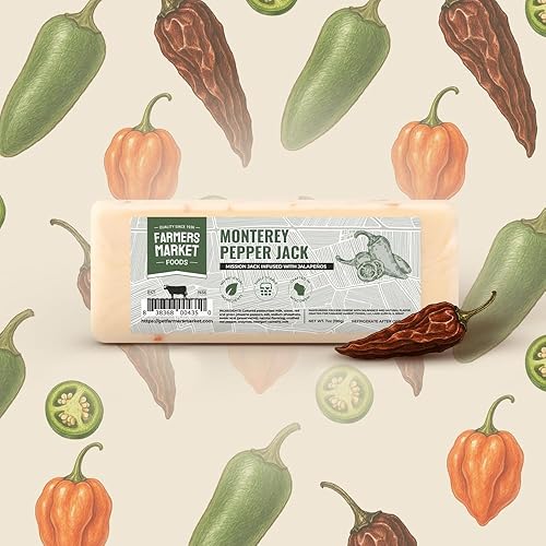 Vista 16 de Farmer's Market, ajo y cebolla, bloque de queso, 7 onzas, aperitivo de queso natural, perfecto para rebanar y triturar, 1 paquete