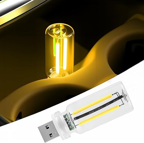 Miniatura 16 de 2 luces USB para el interior del automóvil, regulables al tacto, diseño de botella de vidrio retro mini adecuado para automóviles, dormitorios,