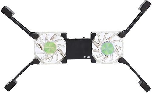 Miniatura 4 de ASHATA DRS02 - Almohadilla de enfriamiento para laptop, almohadilla de enfriamiento portátil para laptop con soporte antideslizante, ventilador