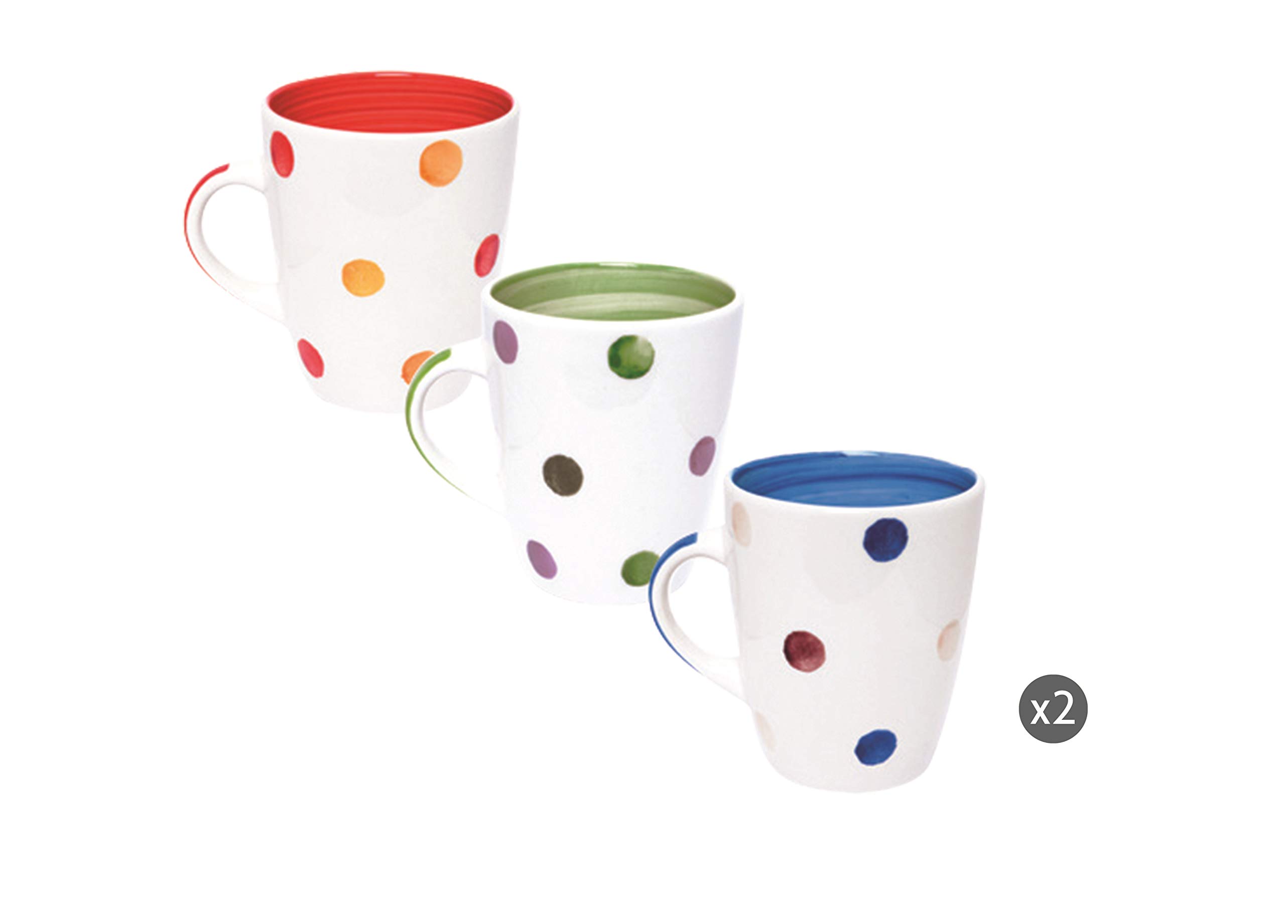 Merry Christmas Set Mug 6 Pz. 300 Ml Multicolore - 4