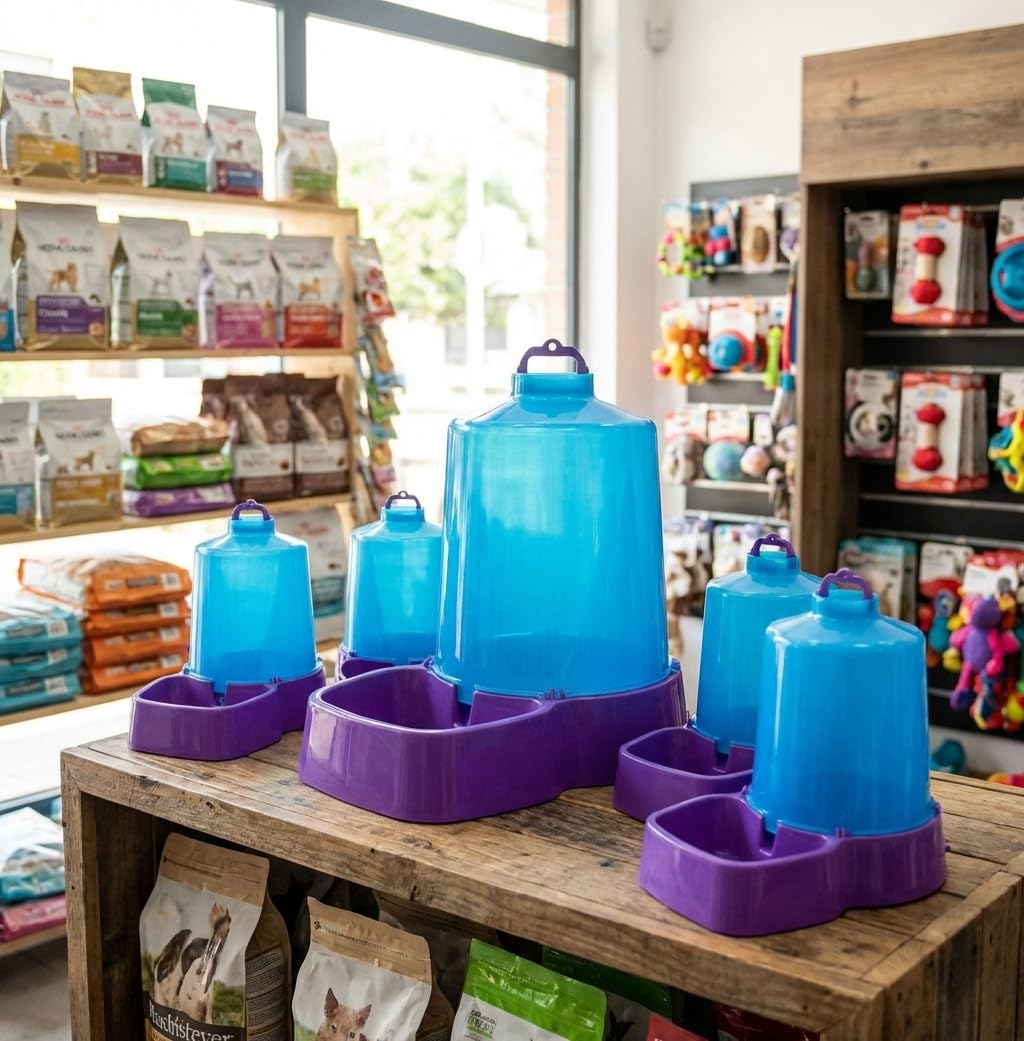 Suinga Bebedero Botella Perros y Gatos 8L Pack 5 | Fabricado en plastico Resistente | Ideal para Mascotas hogar y Exterior