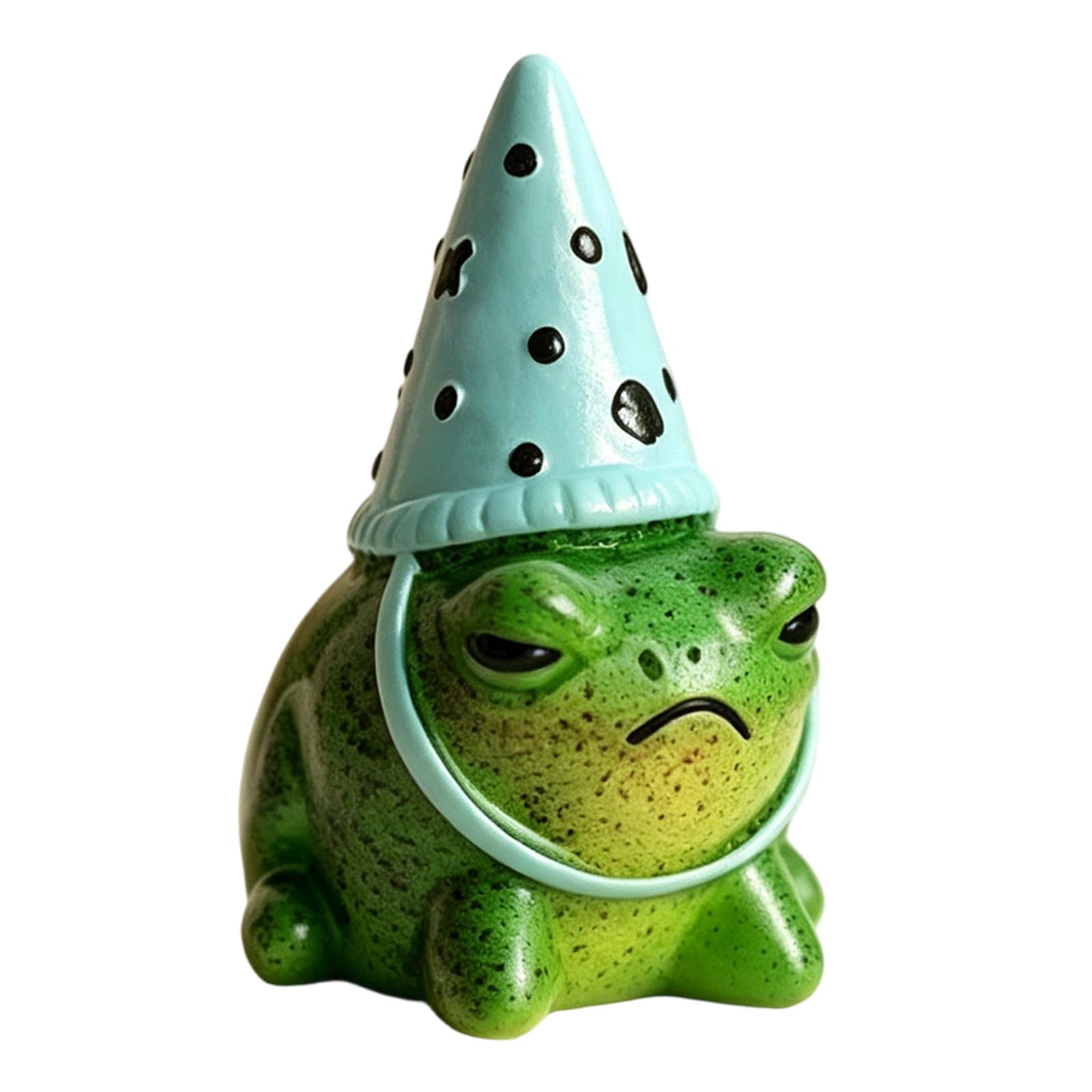 Piceioep Whimsical Frogs Ornament with Party Hat Resin Art Piece Collectible Animal Statue for Garden Yard Patio Lawns Decoration Desktop Decoration