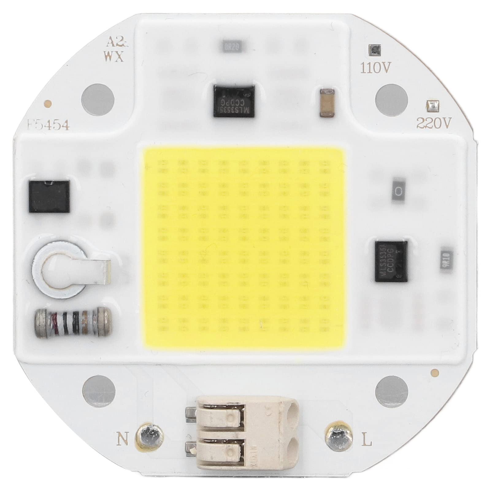 Hapivida High Power LED Chip, 50W LED Chip COB Lamp Bead Lamp Beads Chip DIY Lighting S M D Chip COB Light for Floodlight Spotlight 220V(50W Cold White)