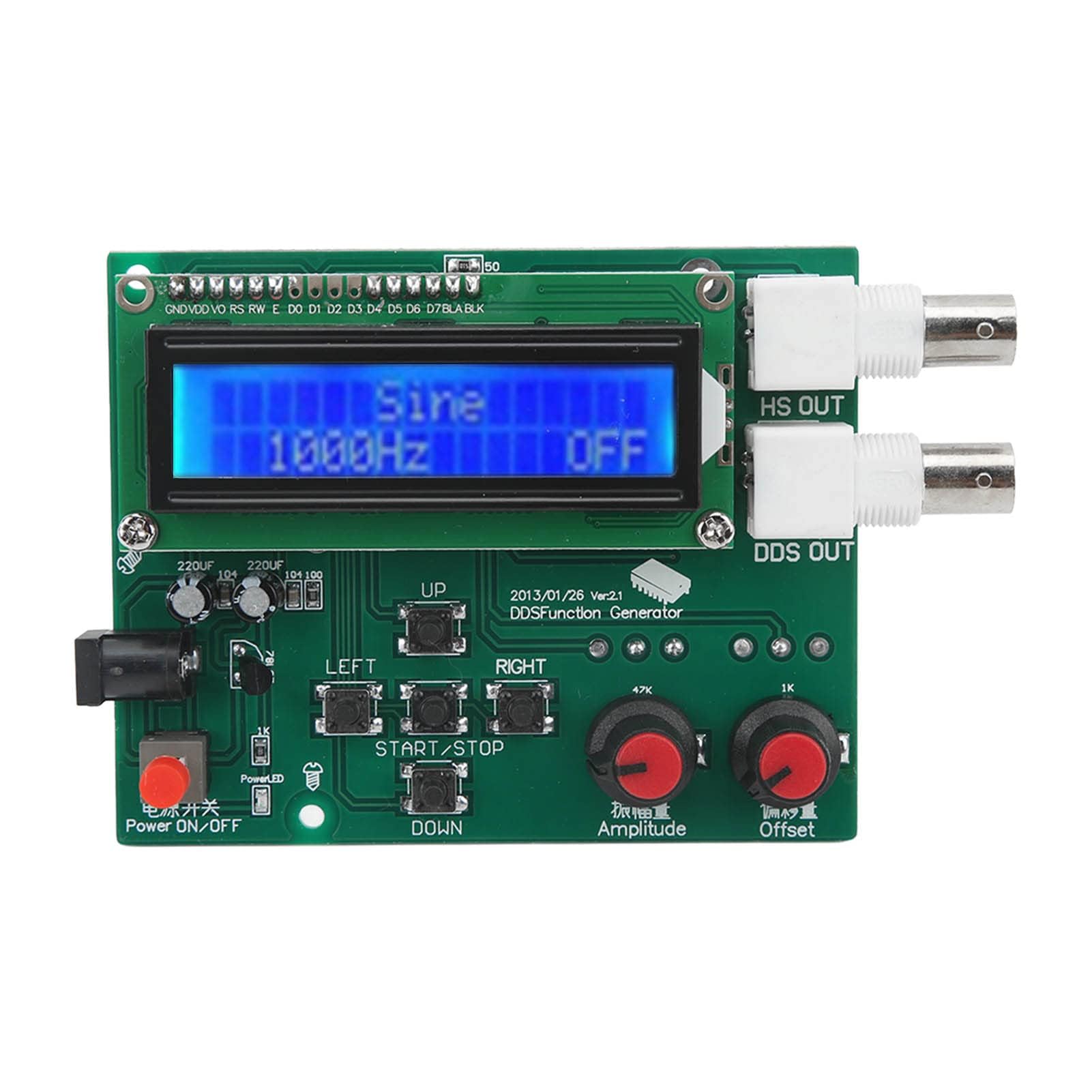 Générateur de Signaux 1HZ à 65534HZ Fonction Générateur de Signaux Module DDS Source Fonctionnelle Fréquencemètre Générateur de Fonctions Professionnelles