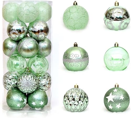 Miniatura 1 de Bola de luz de Navidad inastillable de 2.4 pulgadas, bola de luz para decoración de vacaciones, boda, fiesta, bola colgante de árbol de Navidad, 24