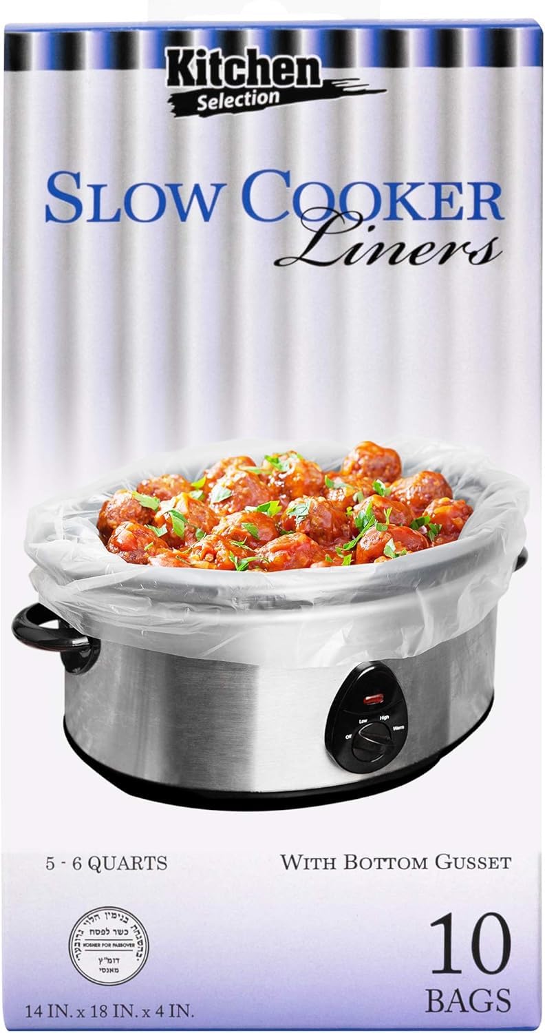PARTY BARGAINS Slow Cooker Liners Large 10 Pack Fits 5 6 Quart Crock-Pots 18 x 4 x 14
