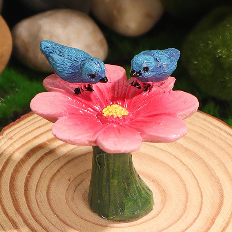 Opexicos Lot de 3 meubles de jardin féériques miniatures en résine - Mini chaise - Figurine micro paysage - Décoration de jardin féérique - Accessoires de jardin miniatures