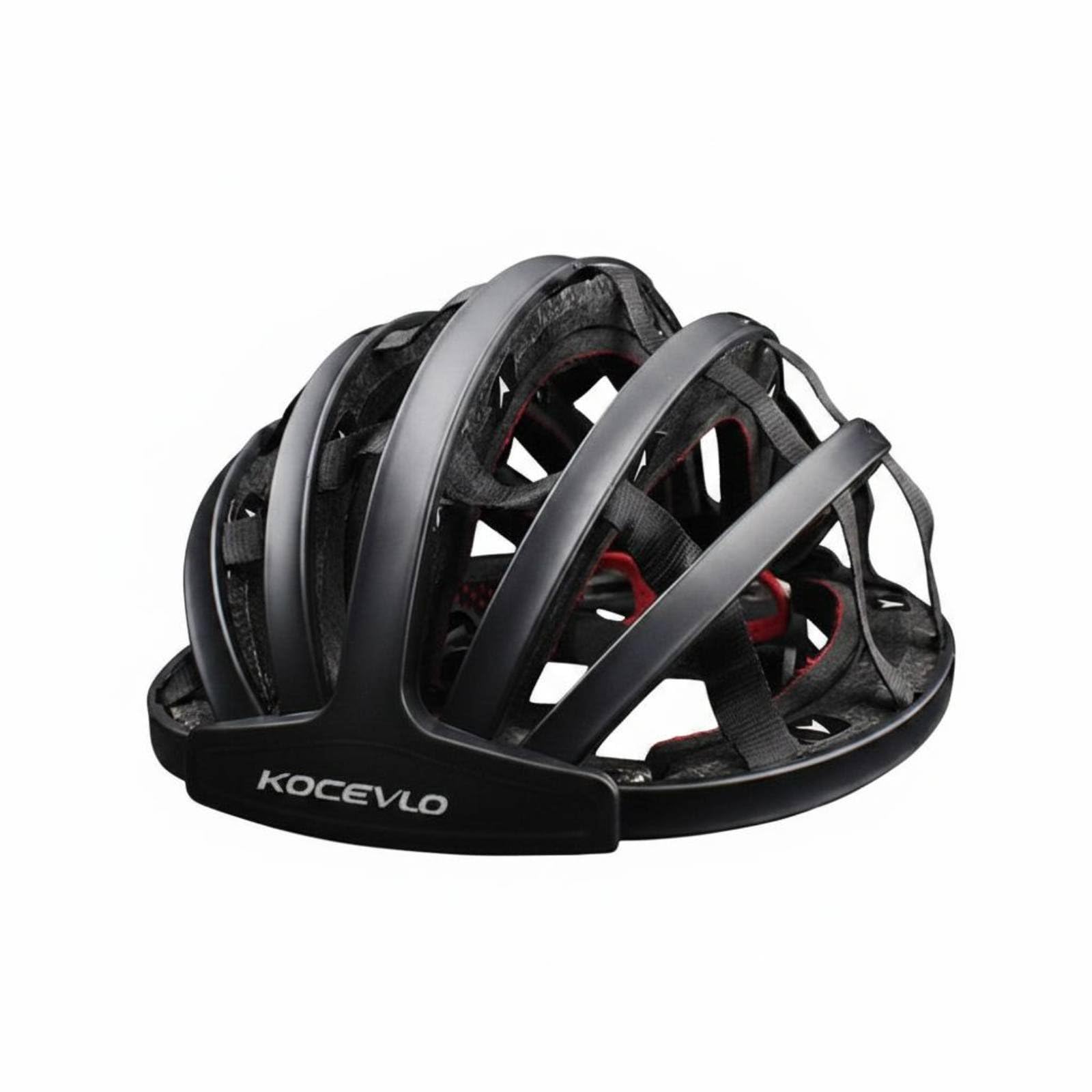 Folding Bike Helmet Comfortable Foldable Bike Helmet Lightweight Sports Gear for Cyclists, Bikers, Outdoor, Mountain Biking, Black-image-20